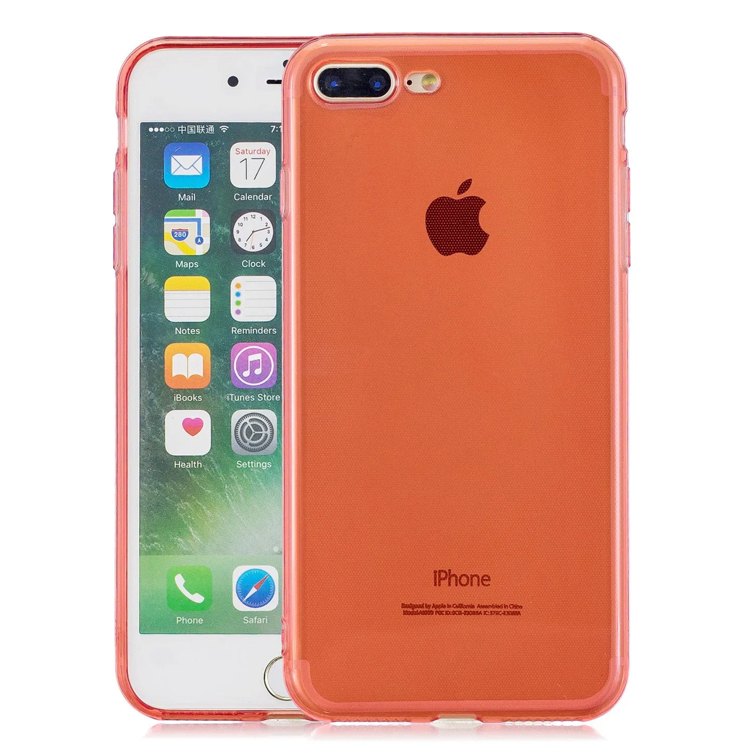 for iPhone 6/6S / 6 Plus/6S Plus / 7/8 / 7 Plus/8 Plus Clear Colorful TPU Back Cover Cellphone Case Shell Purple