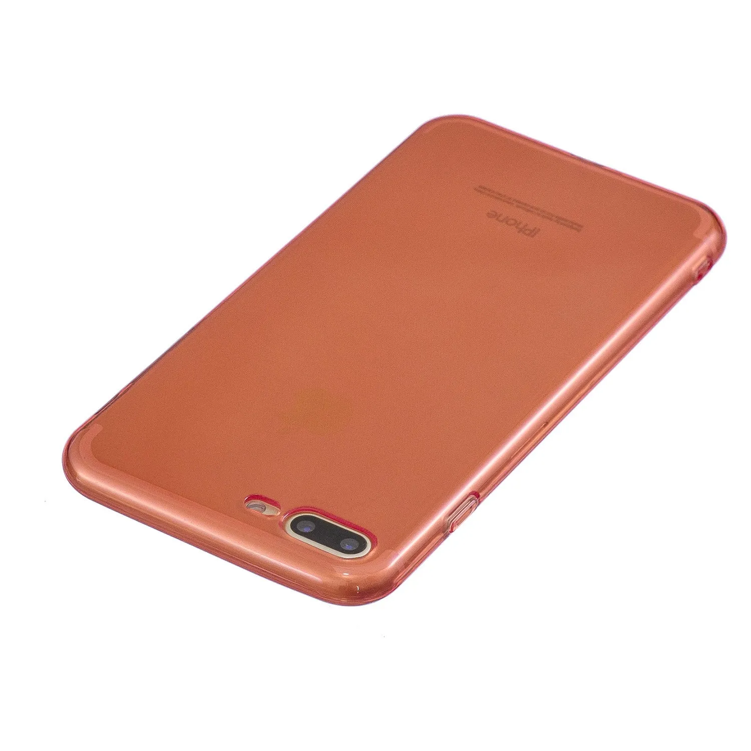 for iPhone 6/6S / 6 Plus/6S Plus / 7/8 / 7 Plus/8 Plus Clear Colorful TPU Back Cover Cellphone Case Shell Red
