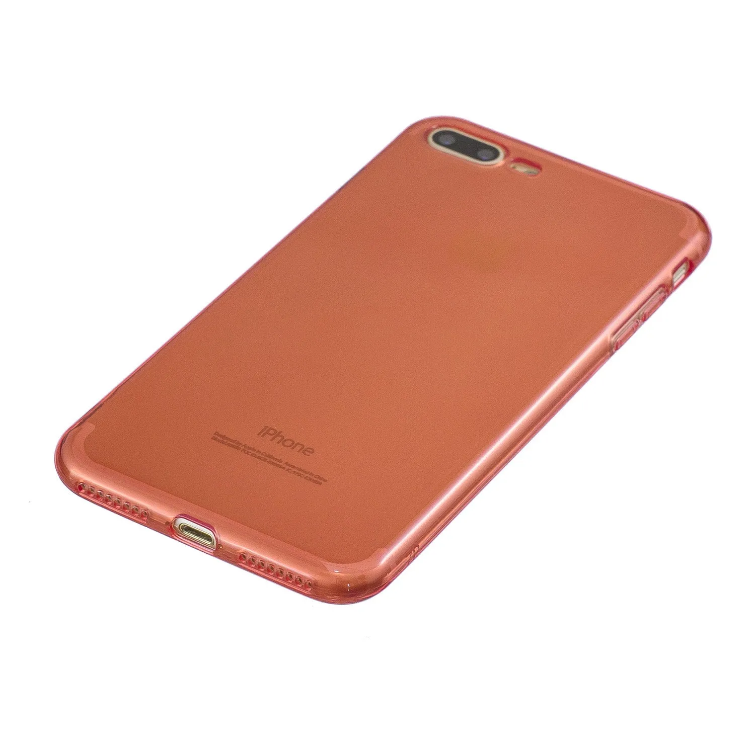 for iPhone 6/6S / 6 Plus/6S Plus / 7/8 / 7 Plus/8 Plus Clear Colorful TPU Back Cover Cellphone Case Shell Red