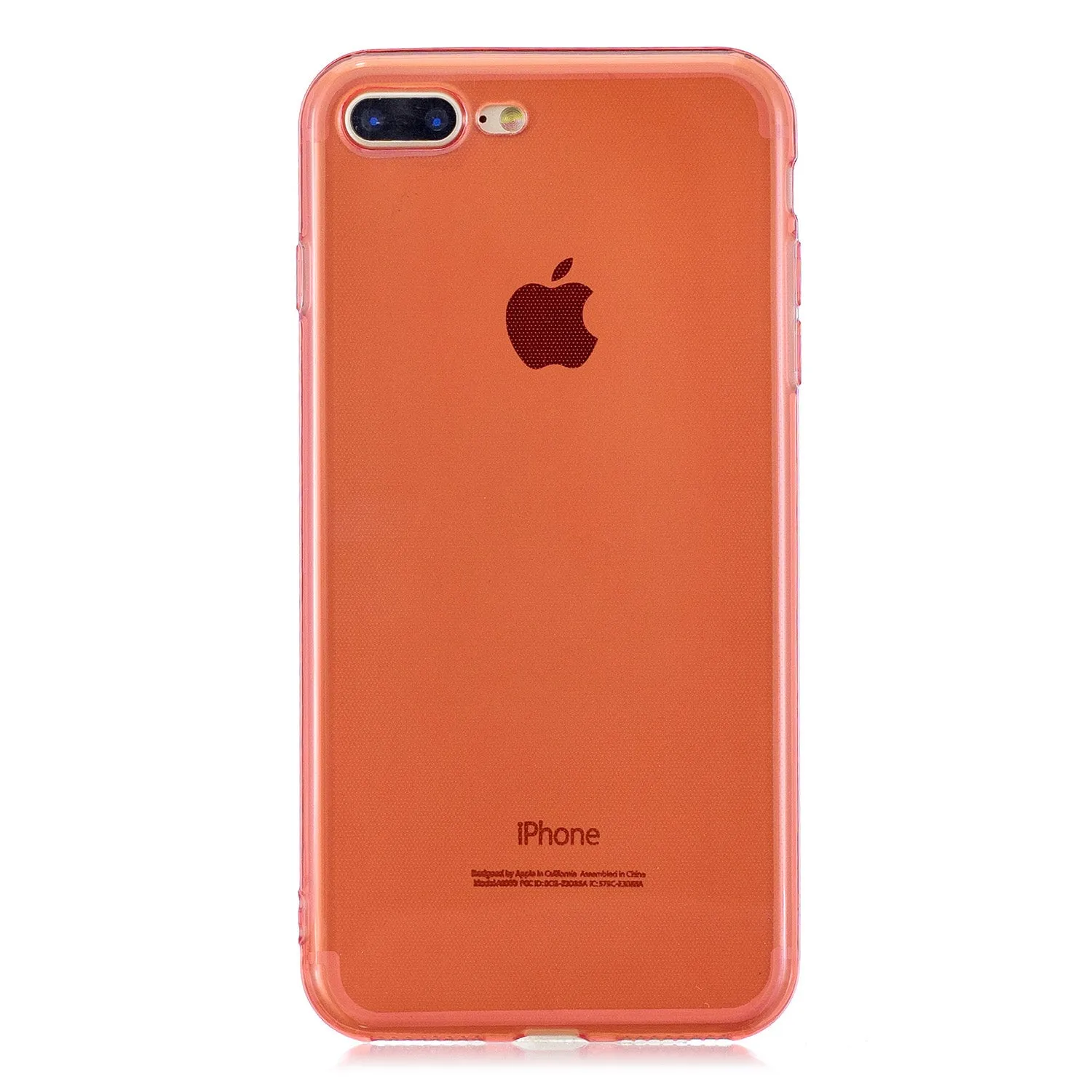 for iPhone 6/6S / 6 Plus/6S Plus / 7/8 / 7 Plus/8 Plus Clear Colorful TPU Back Cover Cellphone Case Shell Red