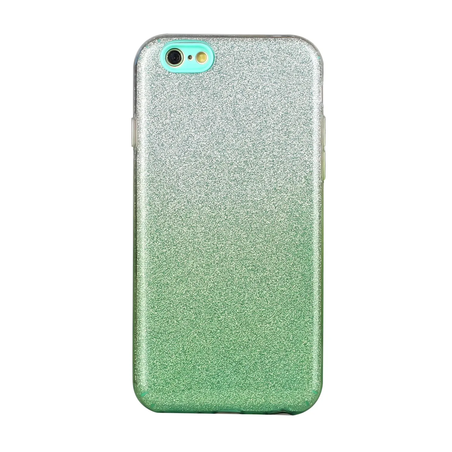 For iphone 6/6S/6 plus/6S plus/7/8/SE 2020 Phone Case Gradient Color Glitter Powder Phone Cover with Airbag Bracket blue