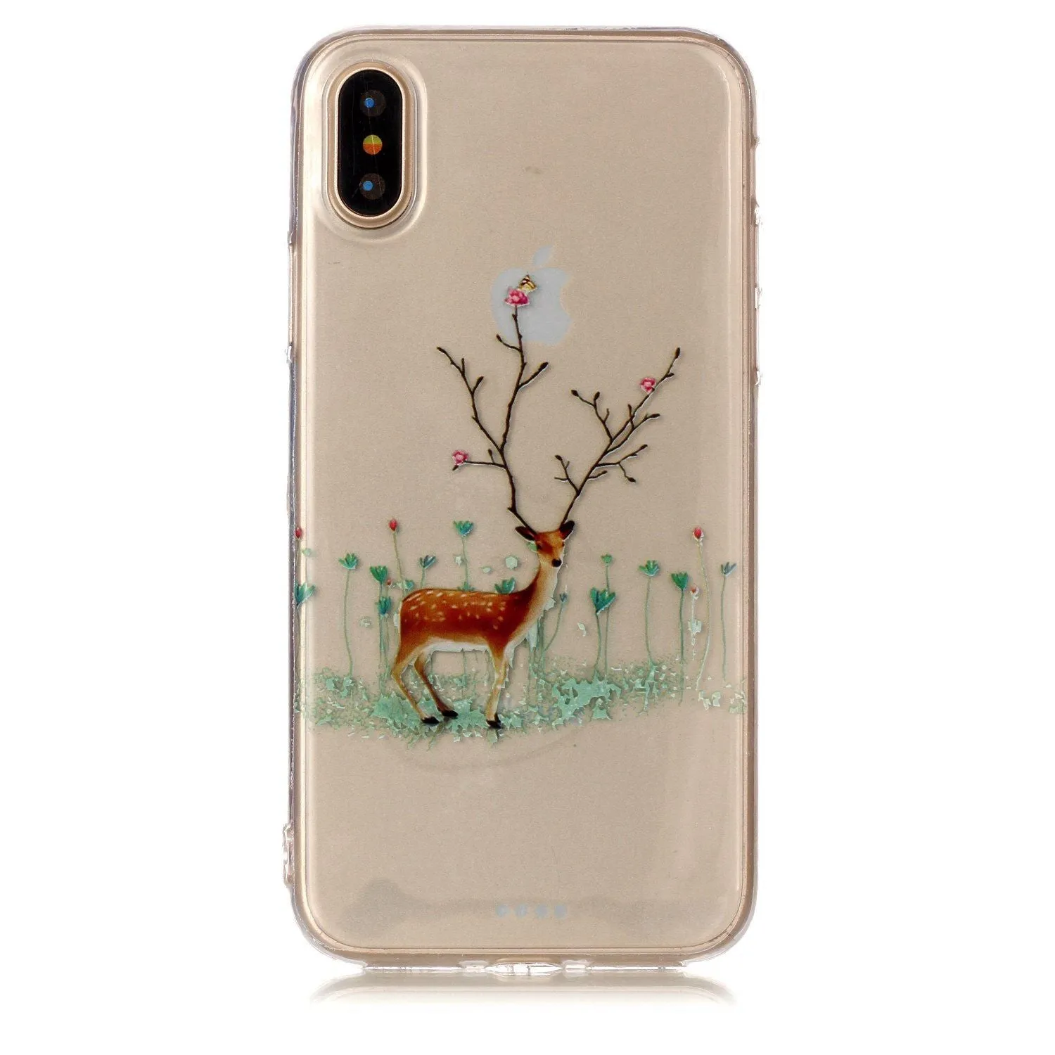 For iPhoneX Cute Cell Phone Case Christmas Style Gifts TPU Soft Phone Shell