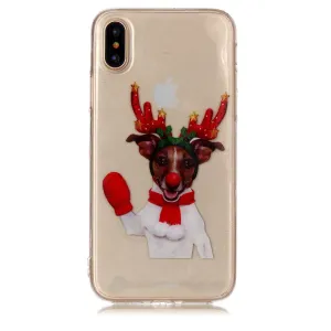 For iPhoneX Cute Cell Phone Case Christmas Style Gifts TPU Soft Phone Shell