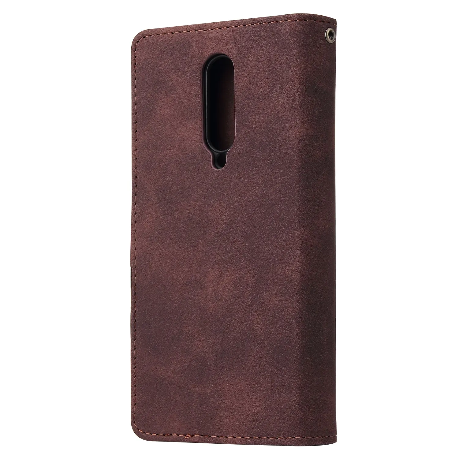 For One plus 8 Zipper Purse Leather Mobile Phone Cover with Cards Slot Phone Bracket 2 blue
