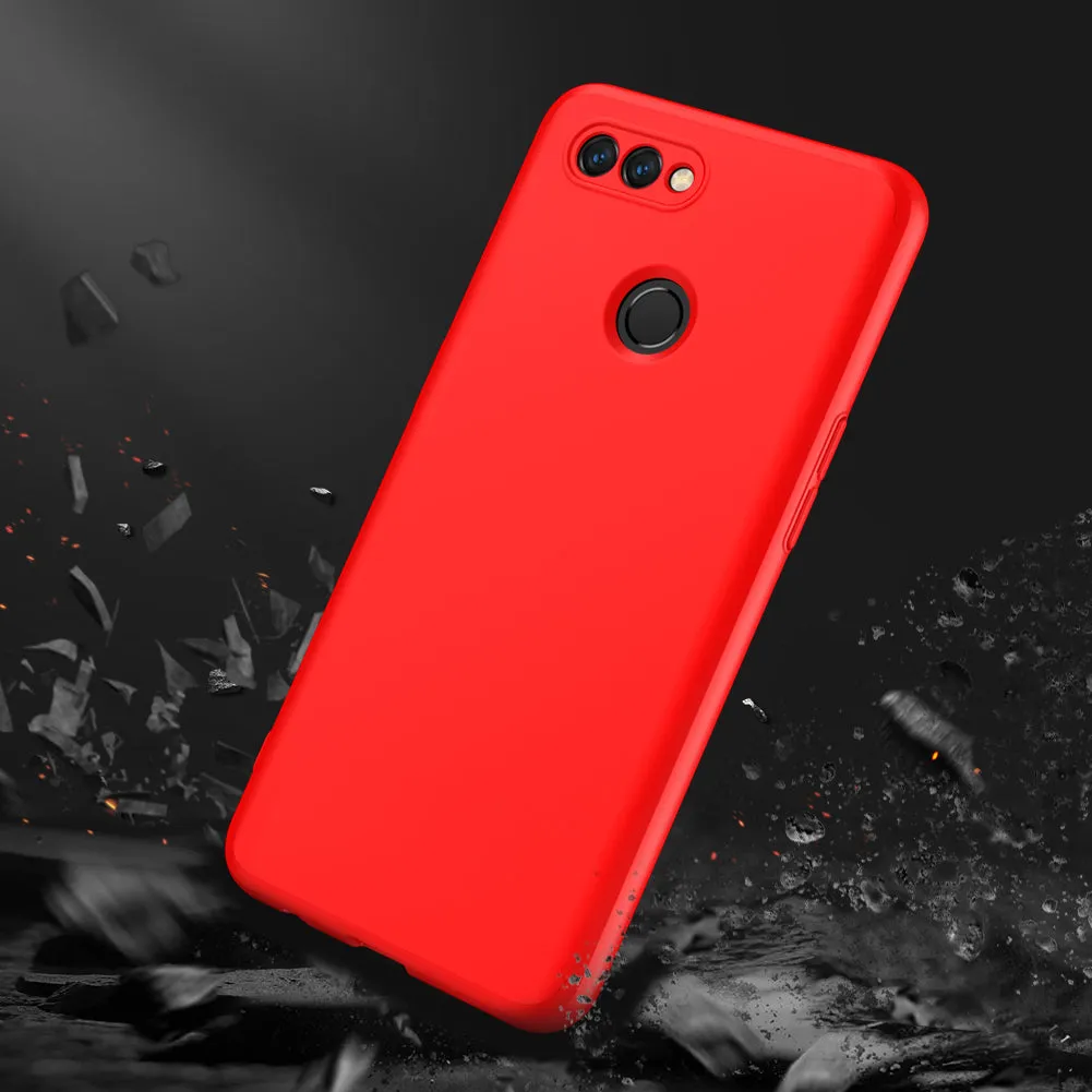 For OPPO A12 Mobile Phone Cover 360 Degree Full Protection Phone Case red
