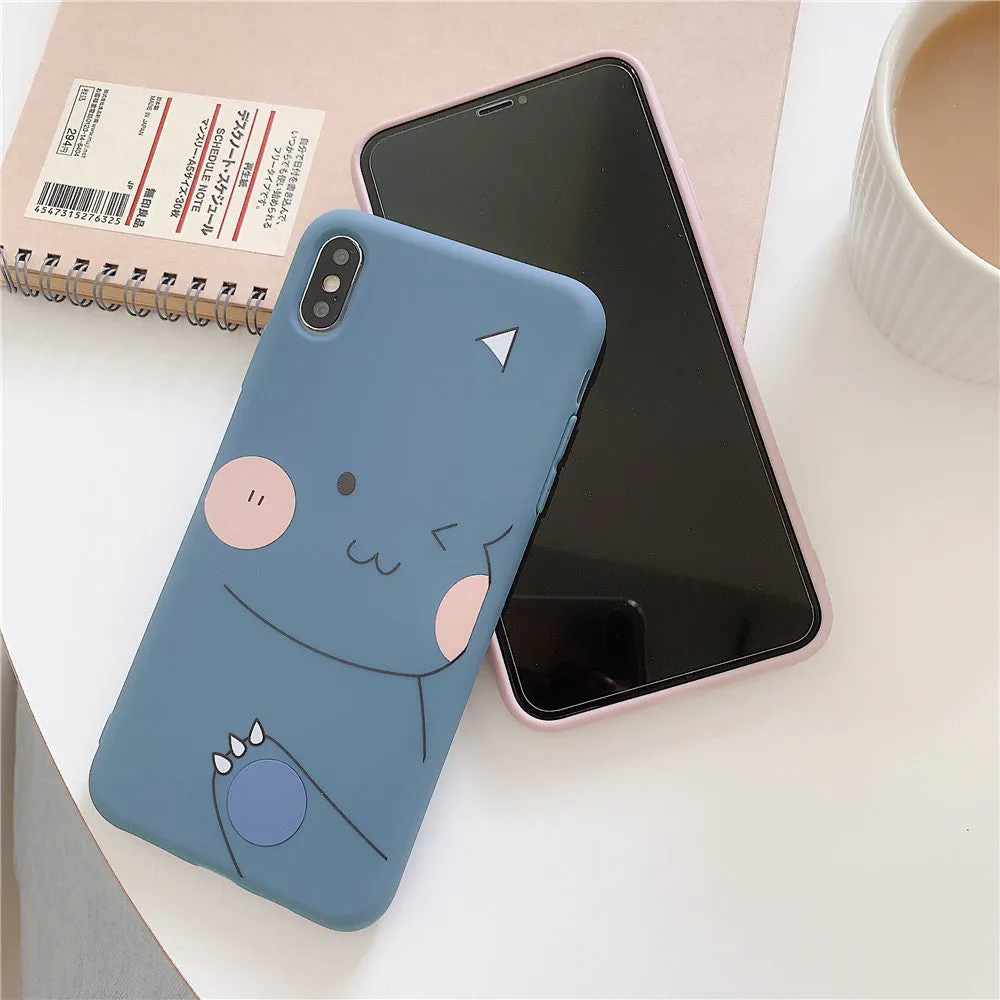 For OPPO F9/F11/A3/A5/A3S/A59/A57/A7X/A83/A9/K1/K3/Realme X Soft TPU Cellphone Case Shell Cartoon Back Cover blue