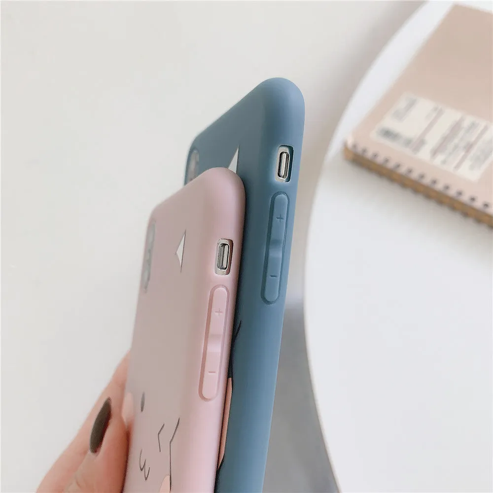 For OPPO F9/F11/A3/A5/A3S/A59/A57/A7X/A83/A9/K1/K3/Realme X Soft TPU Cellphone Case Shell Cartoon Back Cover blue