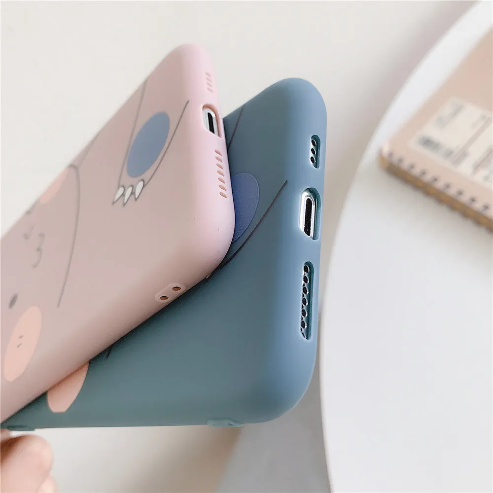For OPPO F9/F11/A3/A5/A3S/A59/A57/A7X/A83/A9/K1/K3/Realme X Soft TPU Cellphone Case Shell Cartoon Back Cover blue