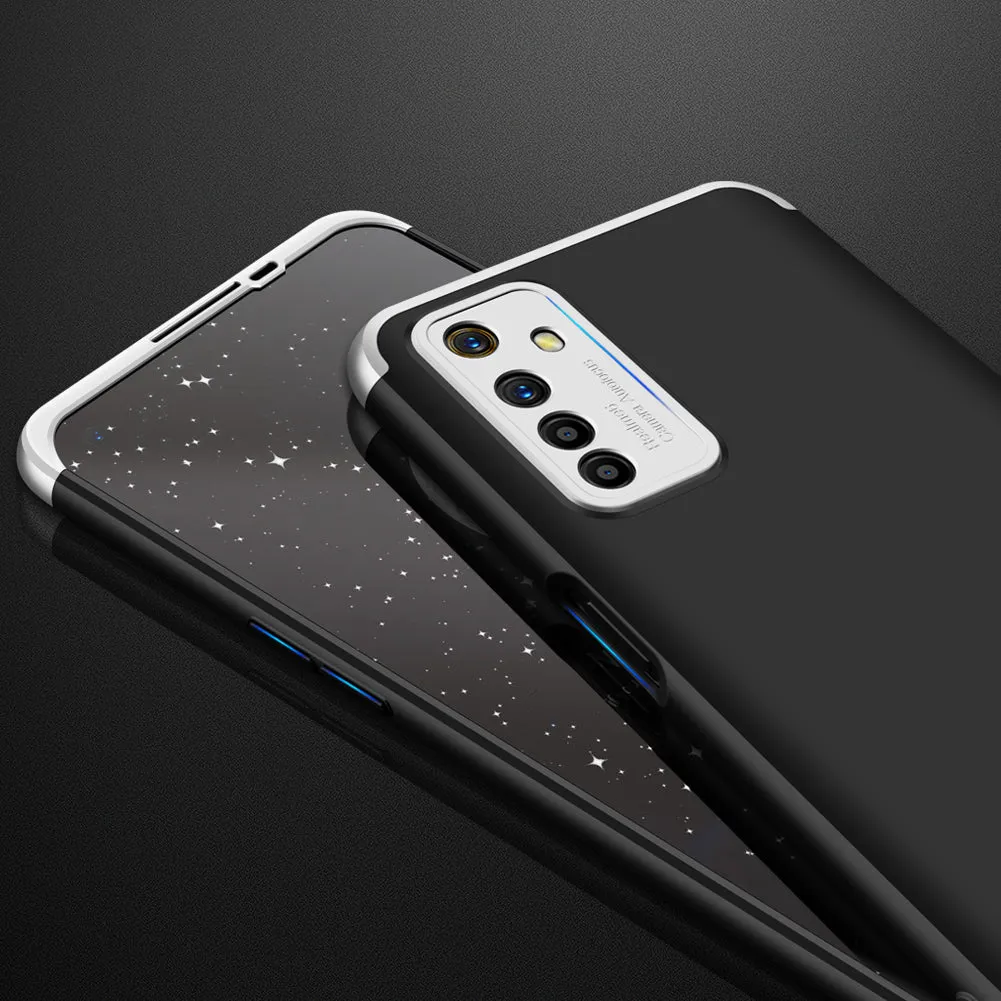 For OPPO Realme 6 Mobile Phone Cover 360 Degree Full Protection Phone Case Blue black blue
