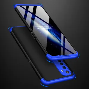 For OPPO Realme 6 Mobile Phone Cover 360 Degree Full Protection Phone Case Blue black blue
