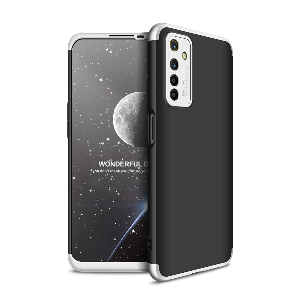 For OPPO Realme 6 Mobile Phone Cover 360 Degree Full Protection Phone Case Blue black blue