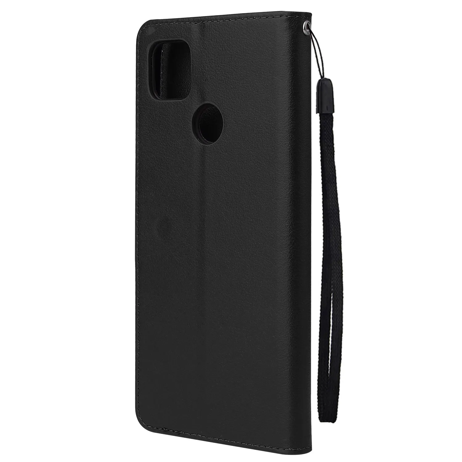 For Redmi 9A/Redmi 9C PU Leather Mobile Phone Cover with 3 Cards Slots Phone Frame black