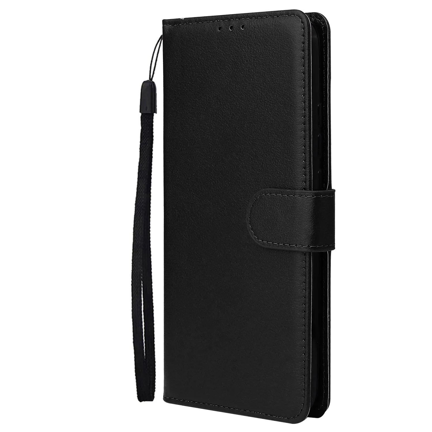 For Redmi 9A/Redmi 9C PU Leather Mobile Phone Cover with 3 Cards Slots Phone Frame black