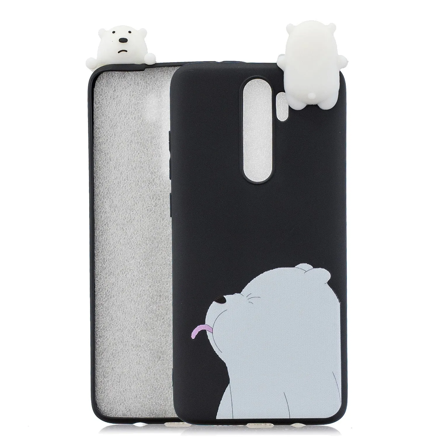 For Redmi NOTE 8 NOTE 8 pro 3D Color Painting Pattern Drop Protection Soft TPU Back Cover Mobile Phone Case black