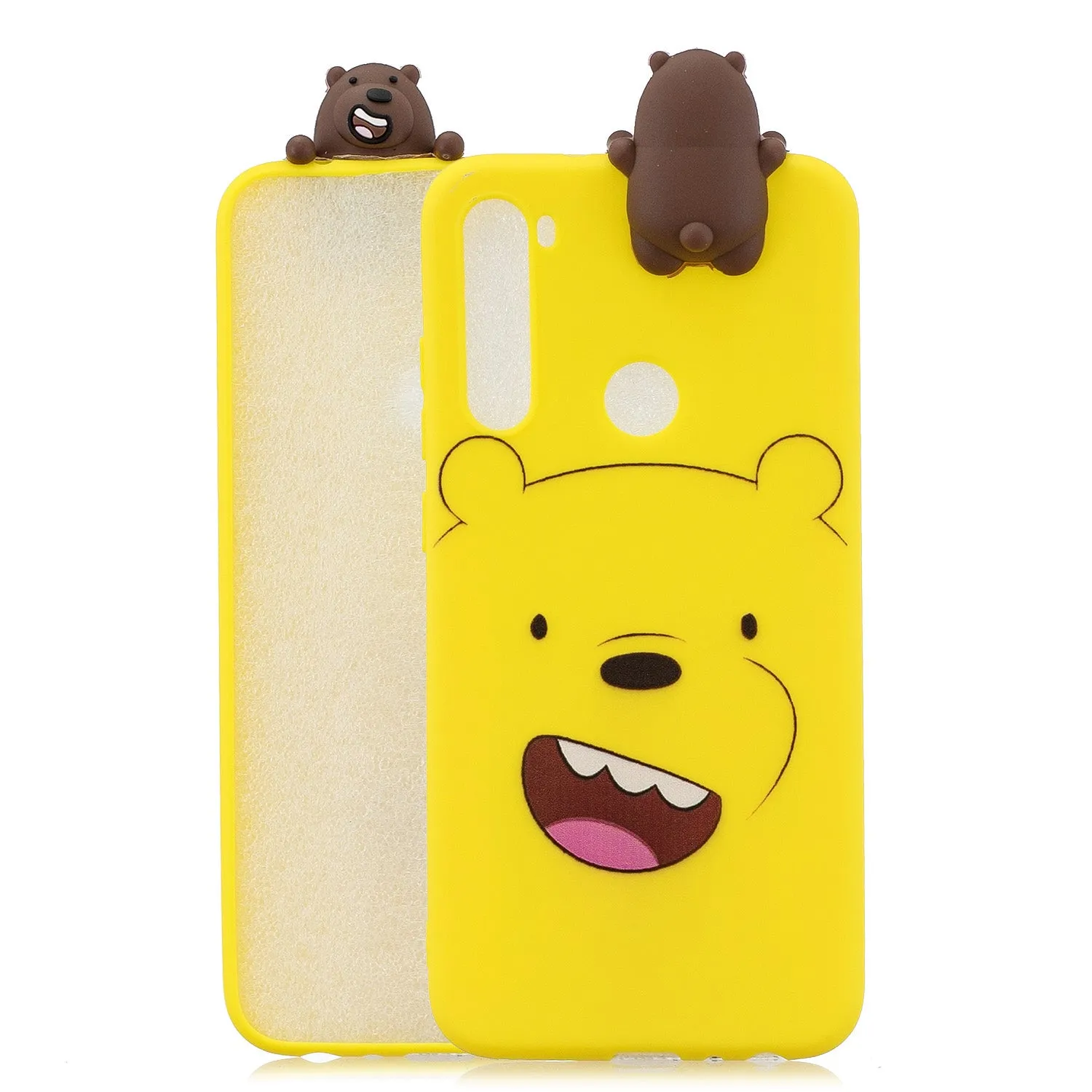 For Redmi NOTE 8 NOTE 8 pro 3D Color Painting Pattern Drop Protection Soft TPU Back Cover Mobile Phone Case yellow