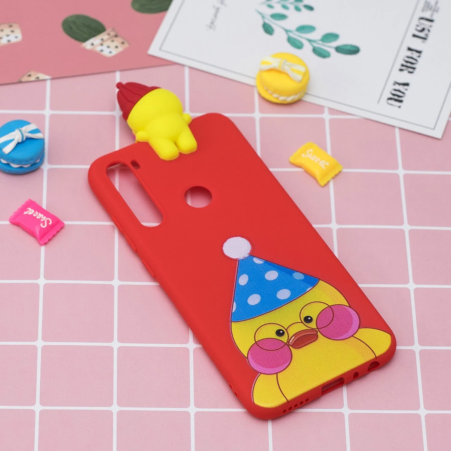 For Redmi NOTE 8 NOTE 8 pro 3D Color Painting Pattern Drop Protection Soft TPU Back Cover Mobile Phone Case yellow