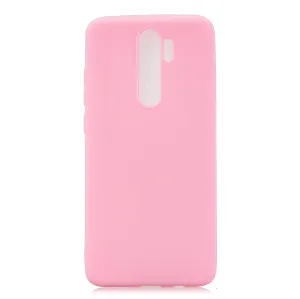For Redmi NOTE 8 NOTE 8 Pro Soft Candy Color Frosted Surface Shockproof TPU Back Cover Mobile Phone Case dark pink