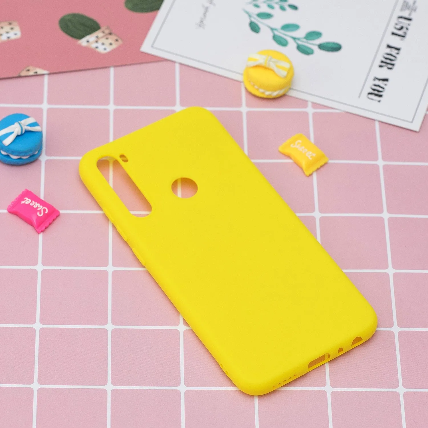 For Redmi NOTE 8 NOTE 8 Pro Soft Candy Color Frosted Surface Shockproof TPU Back Cover Mobile Phone Case yellow