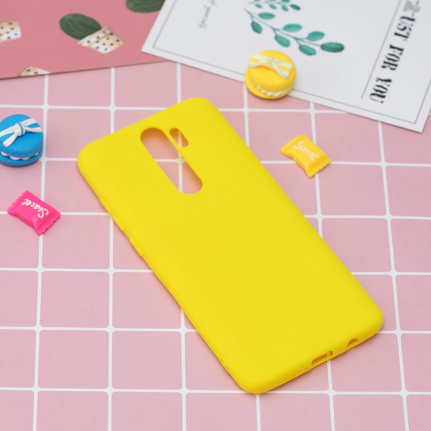For Redmi NOTE 8 NOTE 8 Pro Soft Candy Color Frosted Surface Shockproof TPU Back Cover Mobile Phone Case yellow