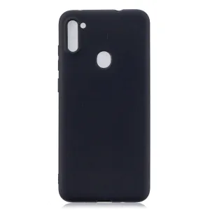 For Samsung A01/ A11/A21/A41/A51/A71/A81/A91 Mobile Phone Case Lovely Candy Color Matte TPU Anti-scratch Non-slip Protective Cover Back Case 1 black