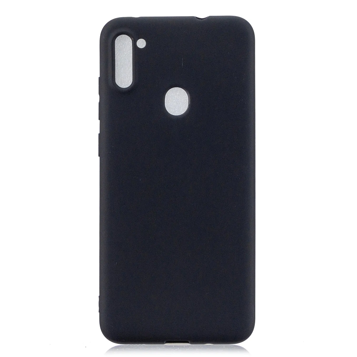 For Samsung A01/ A11/A21/A41/A51/A71/A81/A91 Mobile Phone Case Lovely Candy Color Matte TPU Anti-scratch Non-slip Protective Cover Back Case 1 black