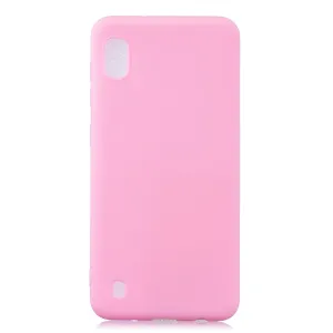 For Samsung A01/ A11/A21/A41/A51/A71/A81/A91 Mobile Phone Case Lovely Candy Color Matte TPU Anti-scratch Non-slip Protective Cover Back Case 5 dark pink
