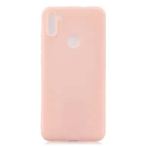 For Samsung A01/ A11/A21/A41/A51/A71/A81/A91 Mobile Phone Case Lovely Candy Color Matte TPU Anti-scratch Non-slip Protective Cover Back Case 6 light pink