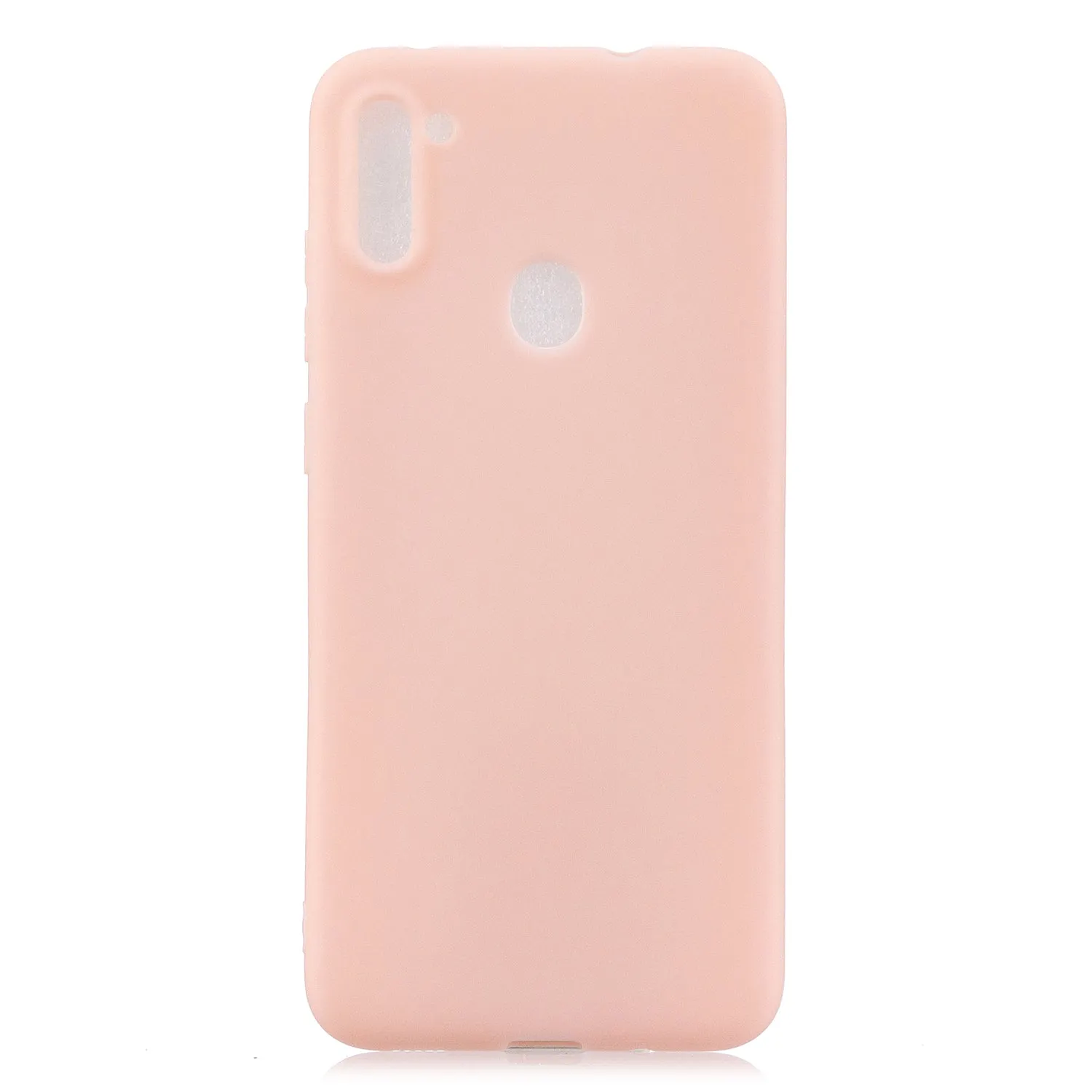 For Samsung A01/ A11/A21/A41/A51/A71/A81/A91 Mobile Phone Case Lovely Candy Color Matte TPU Anti-scratch Non-slip Protective Cover Back Case 6 light pink