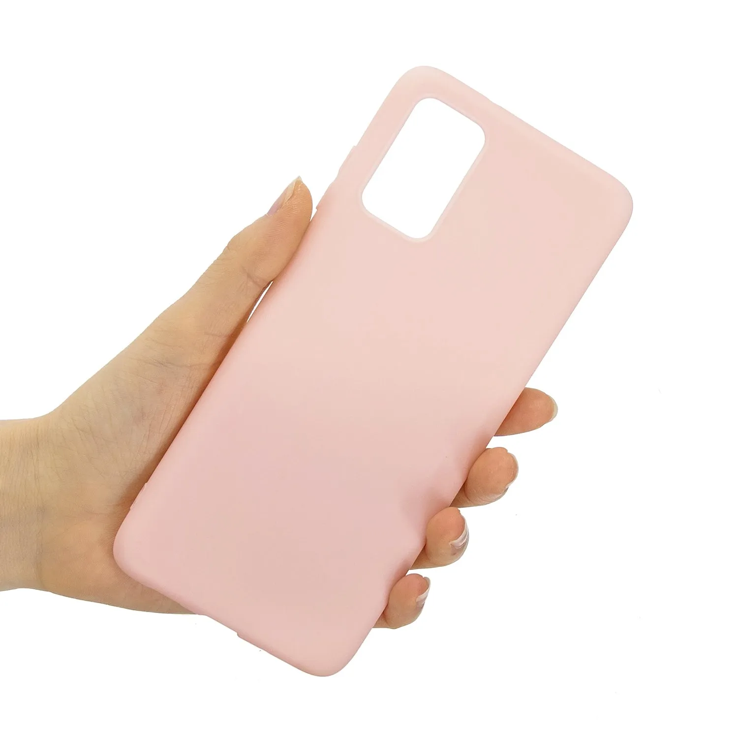 For Samsung A01/ A11/A21/A41/A51/A71/A81/A91 Mobile Phone Case Lovely Candy Color Matte TPU Anti-scratch Non-slip Protective Cover Back Case 6 light pink