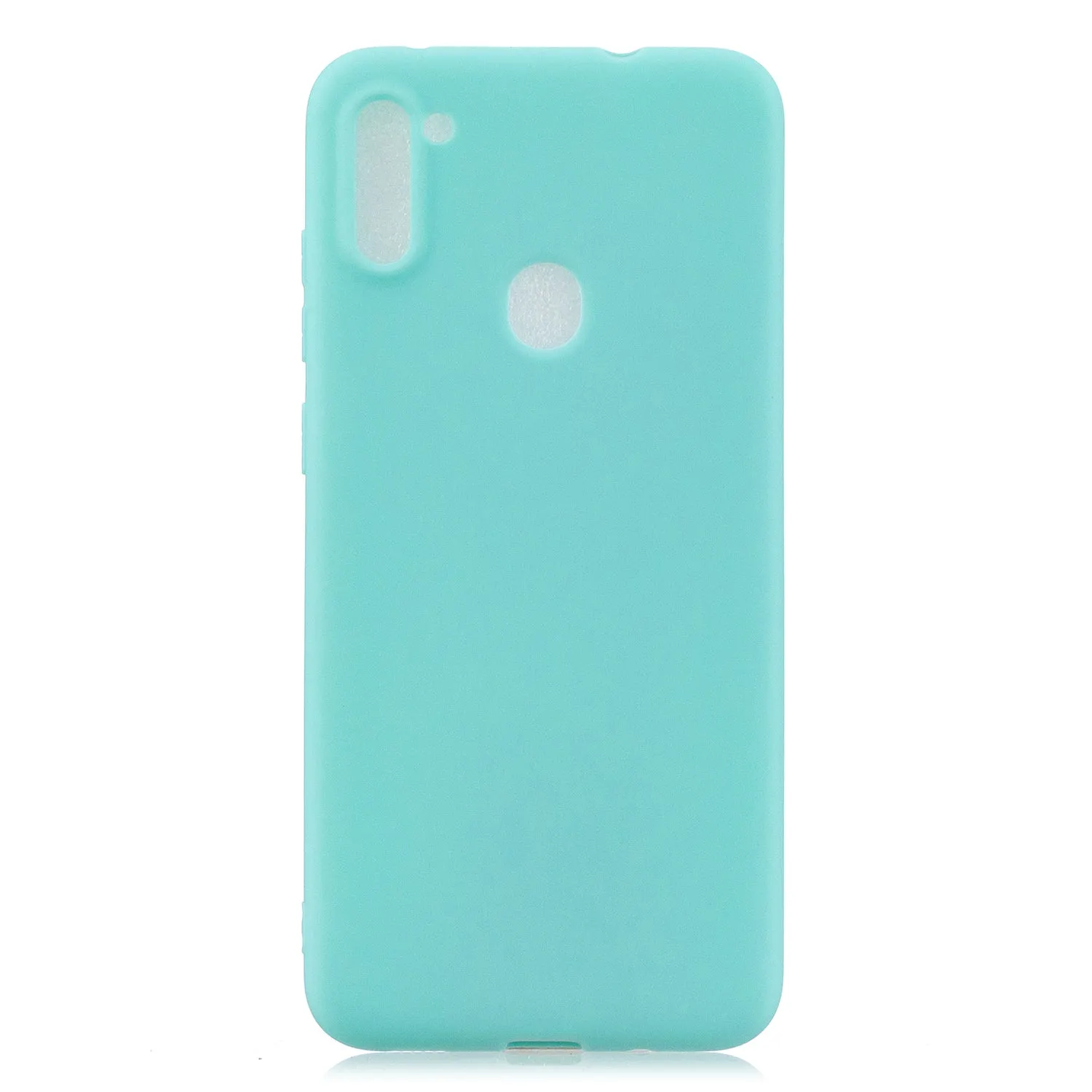 For Samsung A01/ A11/A21/A41/A51/A71/A81/A91 Mobile Phone Case Lovely Candy Color Matte TPU Anti-scratch Non-slip Protective Cover Back Case 8 light blue