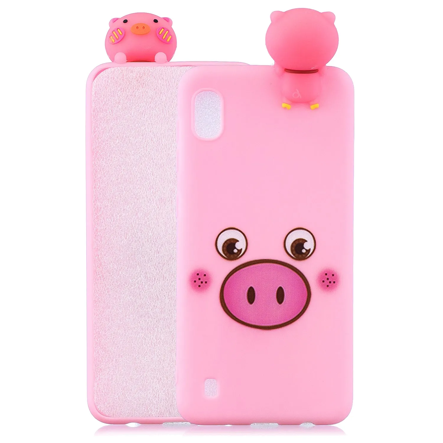 For Samsung A01 Soft TPU Case Back Cover 3D Cartoon Painting Mobile Phone Shell Big white bear