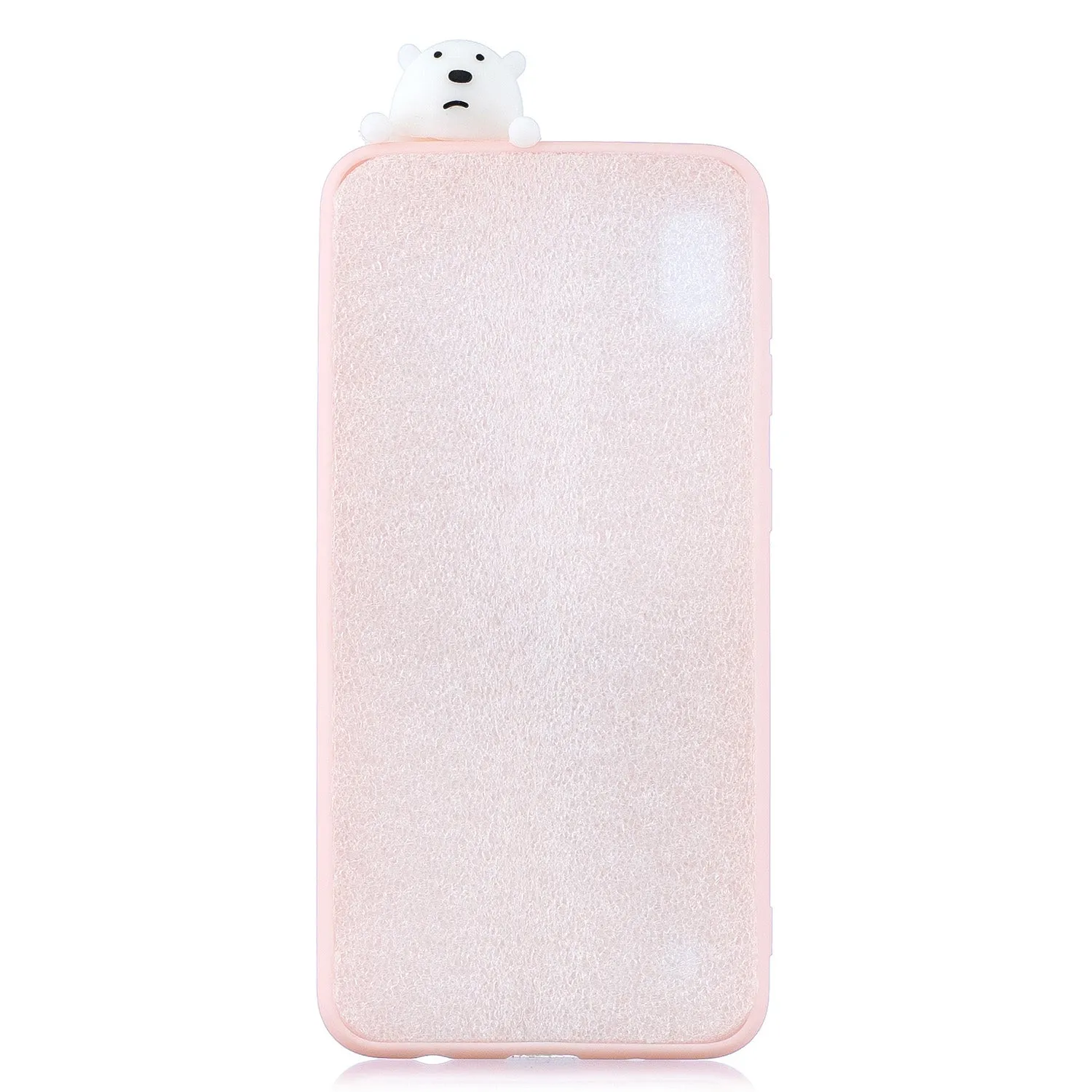 For Samsung A01 Soft TPU Case Back Cover 3D Cartoon Painting Mobile Phone Shell Big white bear