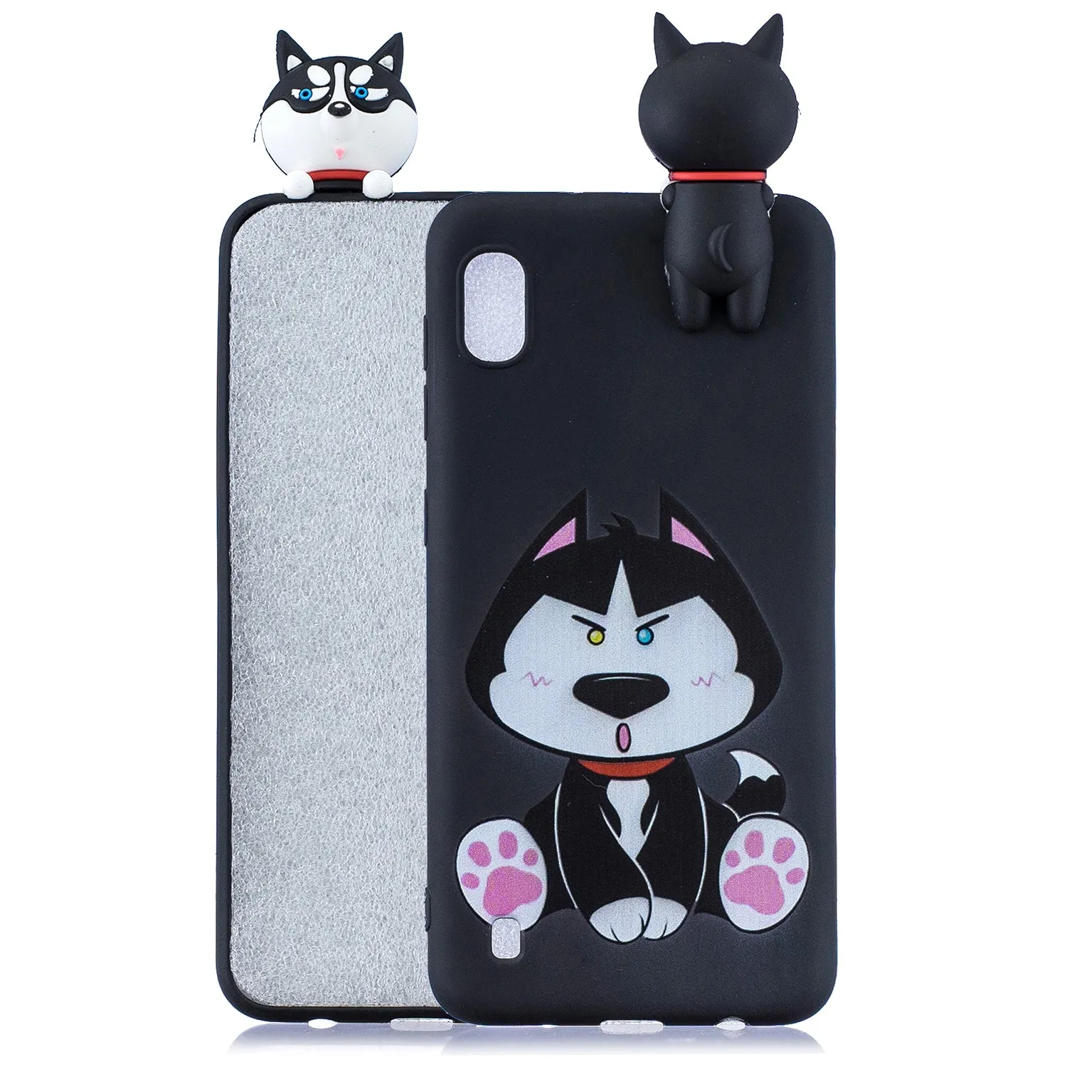 For Samsung A01 Soft TPU Case Back Cover 3D Cartoon Painting Mobile Phone Shell Big white bear