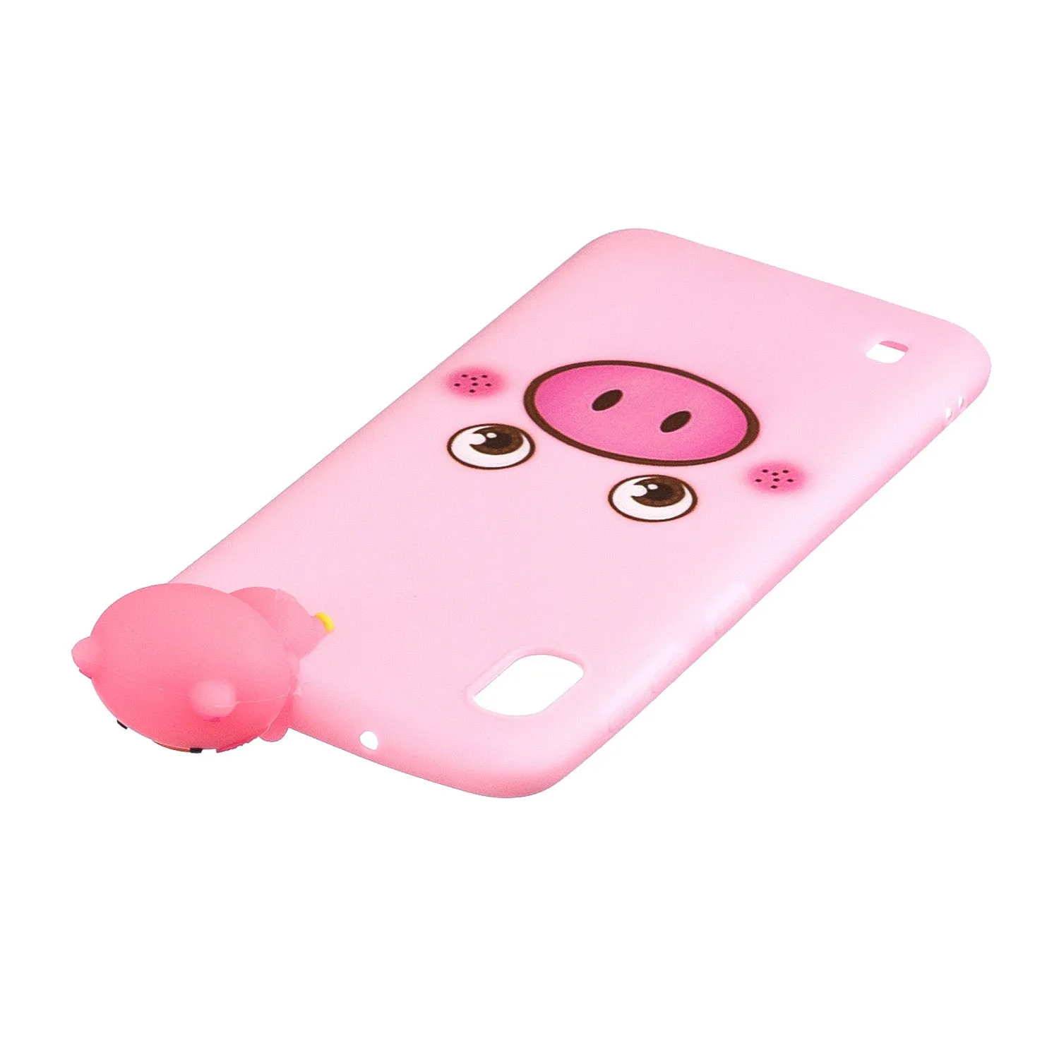 For Samsung A01 Soft TPU Case Back Cover 3D Cartoon Painting Mobile Phone Shell Little pink pig