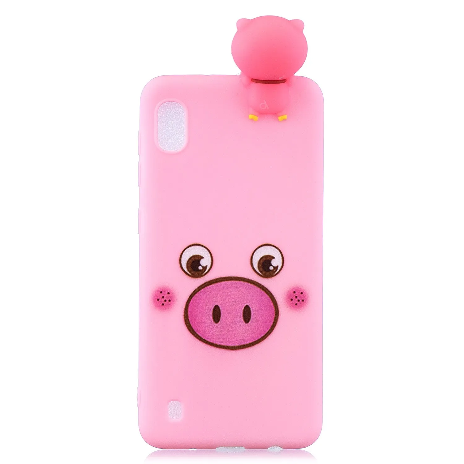 For Samsung A01 Soft TPU Case Back Cover 3D Cartoon Painting Mobile Phone Shell Little pink pig