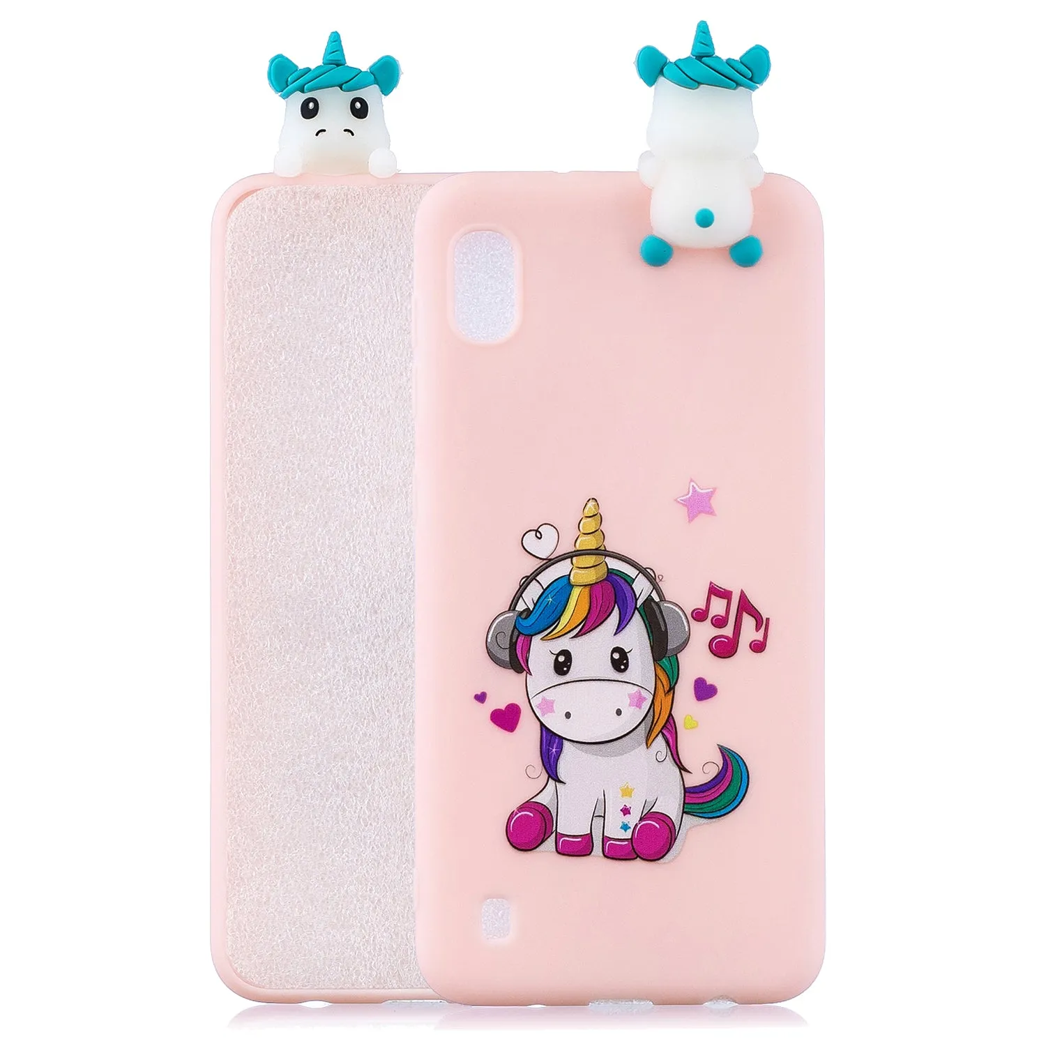 For Samsung A01 Soft TPU Case Back Cover 3D Cartoon Painting Mobile Phone Shell Little pink pig