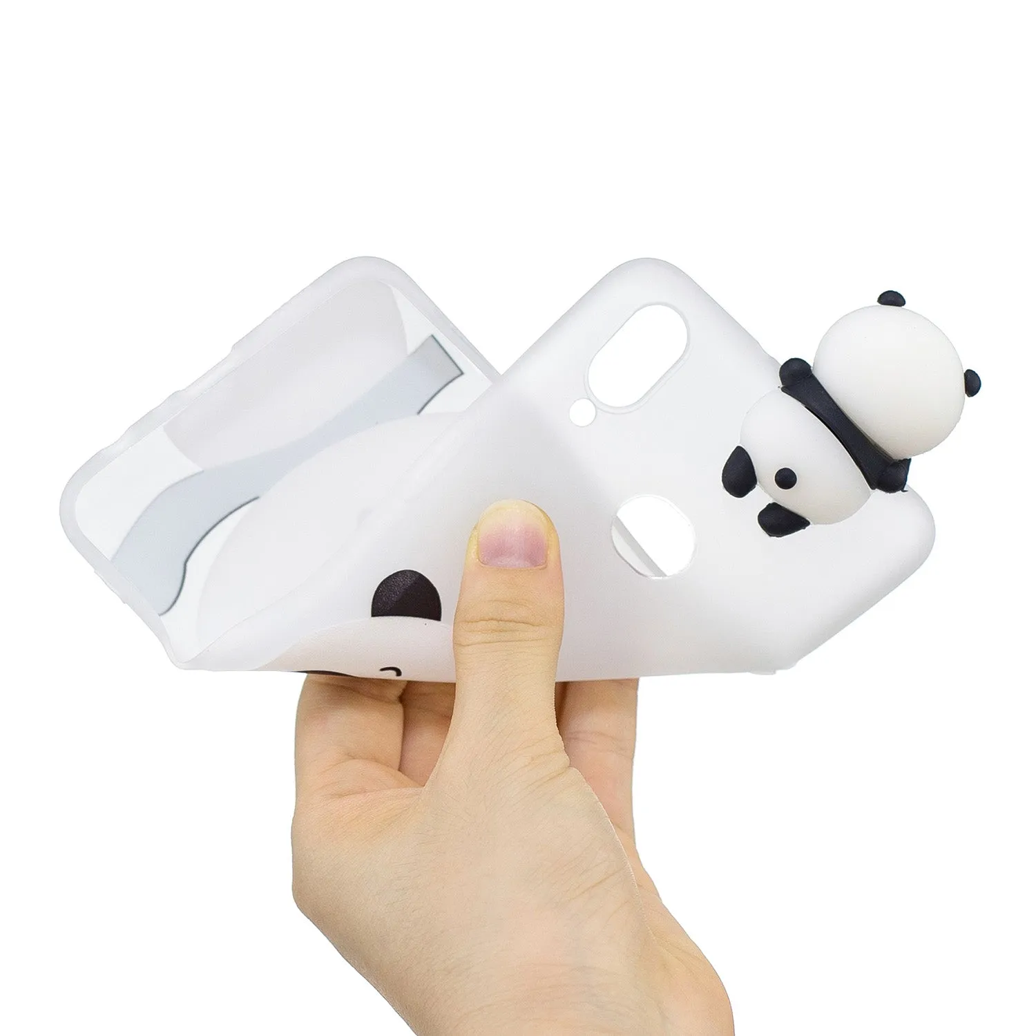 For Samsung A10S A20S Color Painting 3D Cartoon Animal Full Protective Soft TPU Mobile Phone Case Light blue