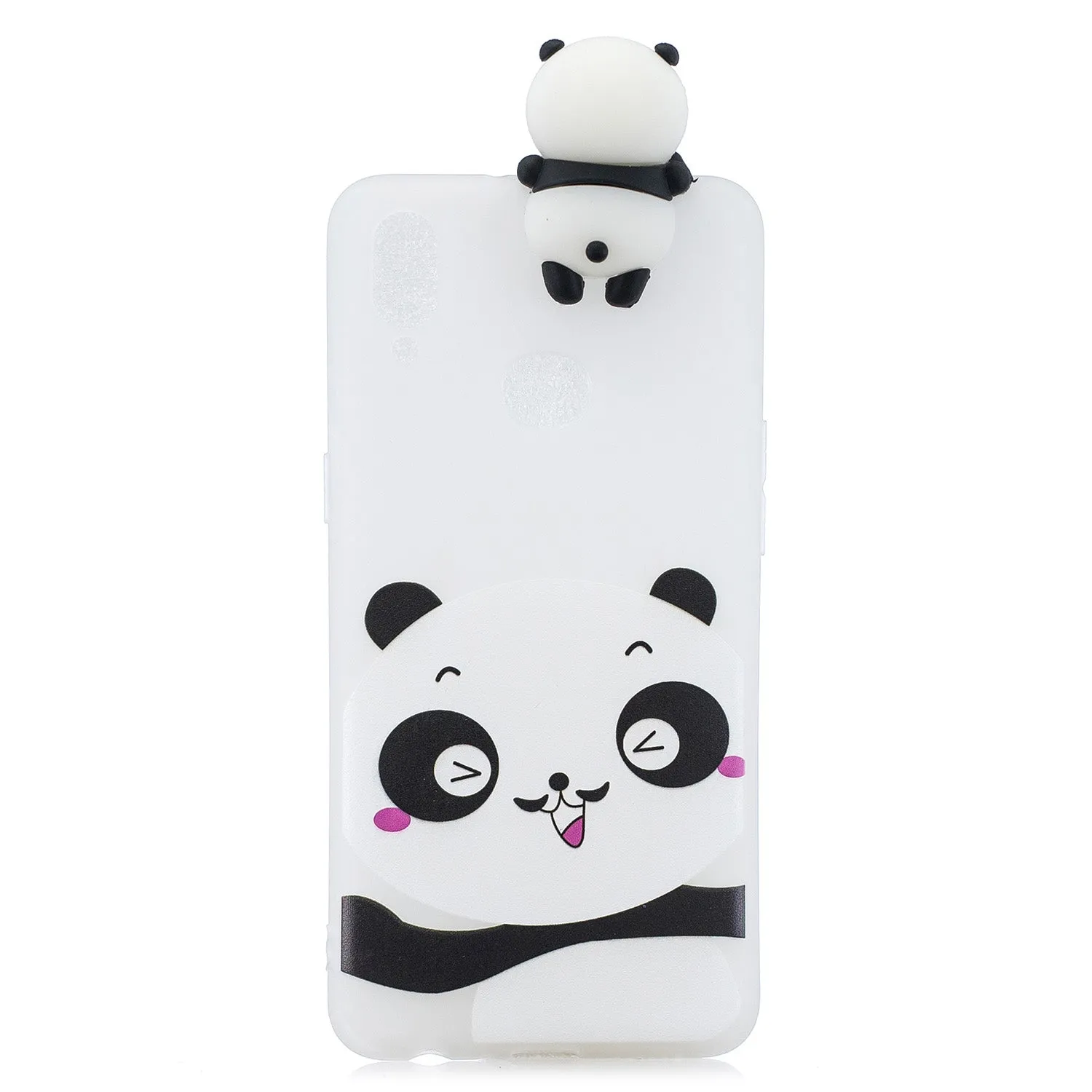 For Samsung A10S A20S Color Painting 3D Cartoon Animal Full Protective Soft TPU Mobile Phone Case Rose red