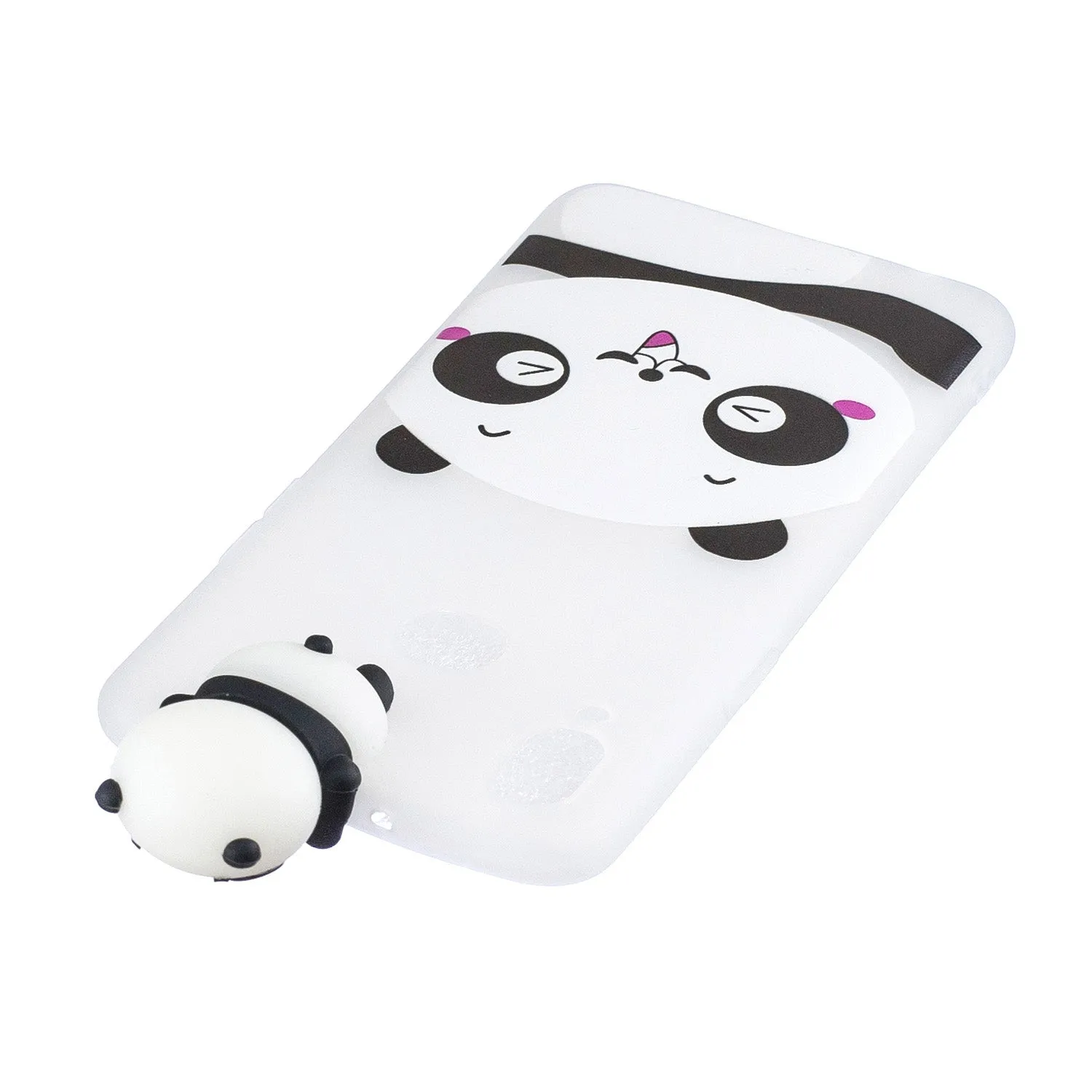 For Samsung A10S A20S Color Painting 3D Cartoon Animal Full Protective Soft TPU Mobile Phone Case Rose red