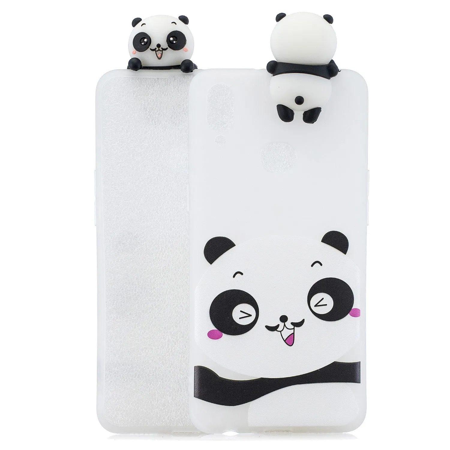 For Samsung A10S A20S Color Painting 3D Cartoon Animal Full Protective Soft TPU Mobile Phone Case Rose red