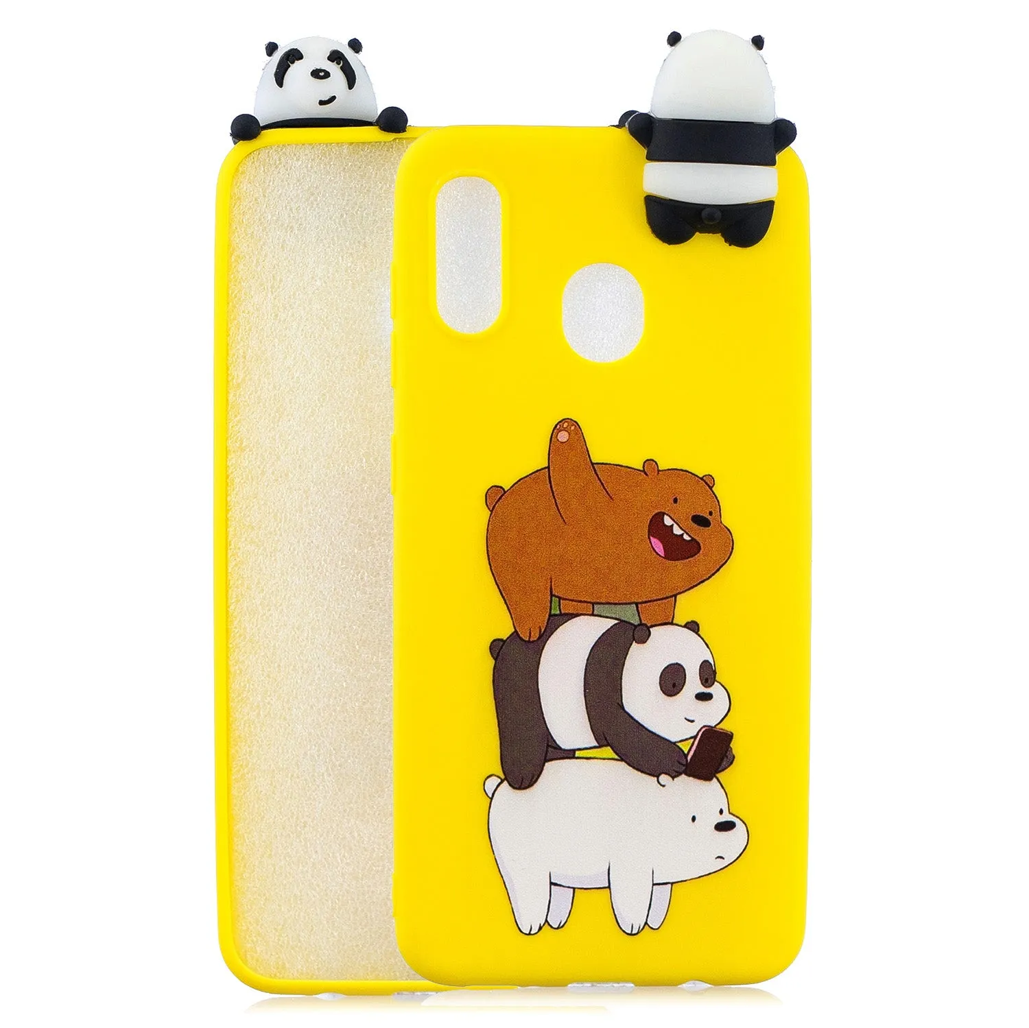 For Samsung A10S A20S Color Painting Pattern Drop Protection Soft TPU Mobile Phone Case Back Cover Bracket Staying husky