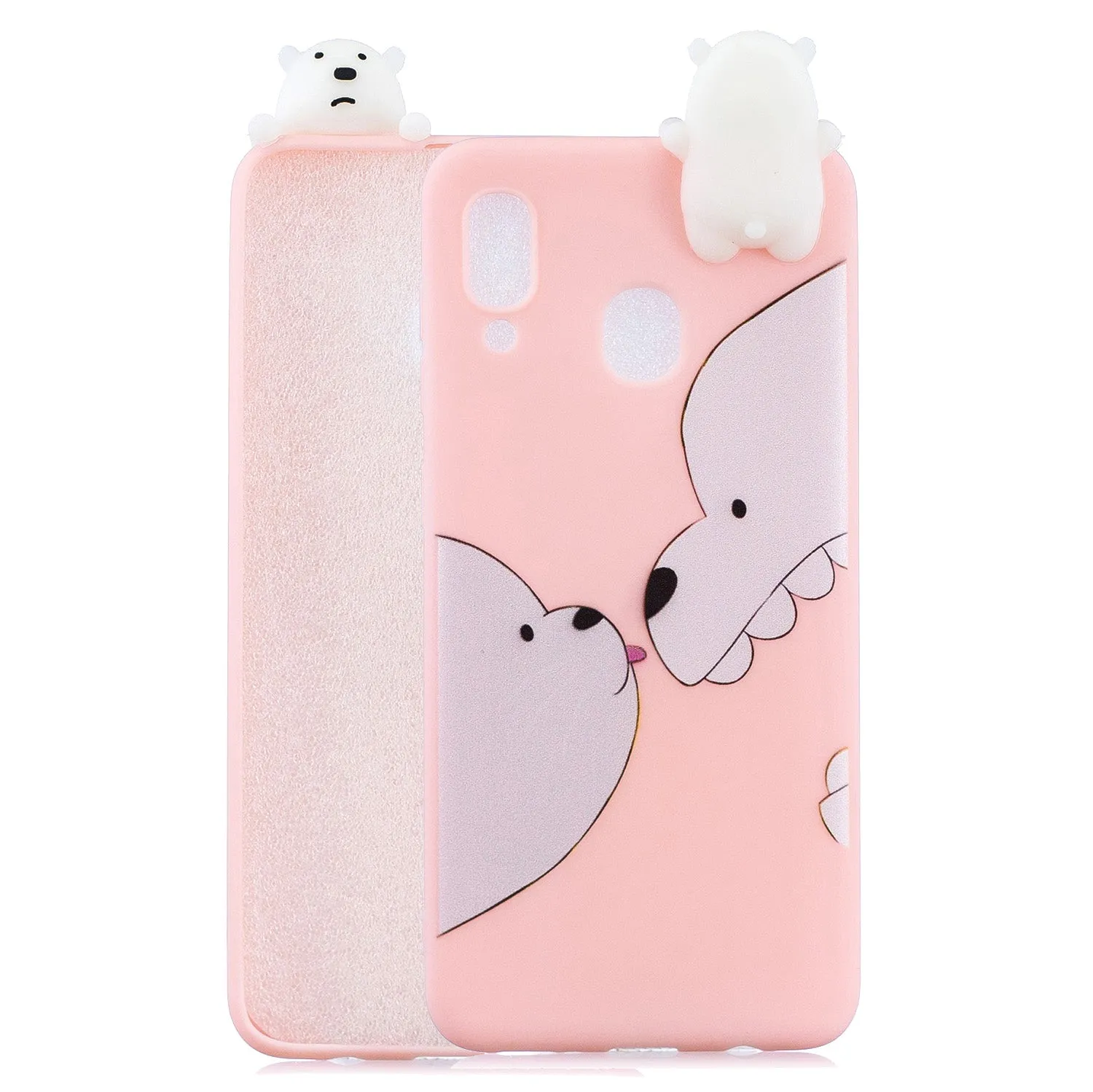 For Samsung A10S A20S Color Painting Pattern Drop Protection Soft TPU Mobile Phone Case Back Cover Bracket Staying husky
