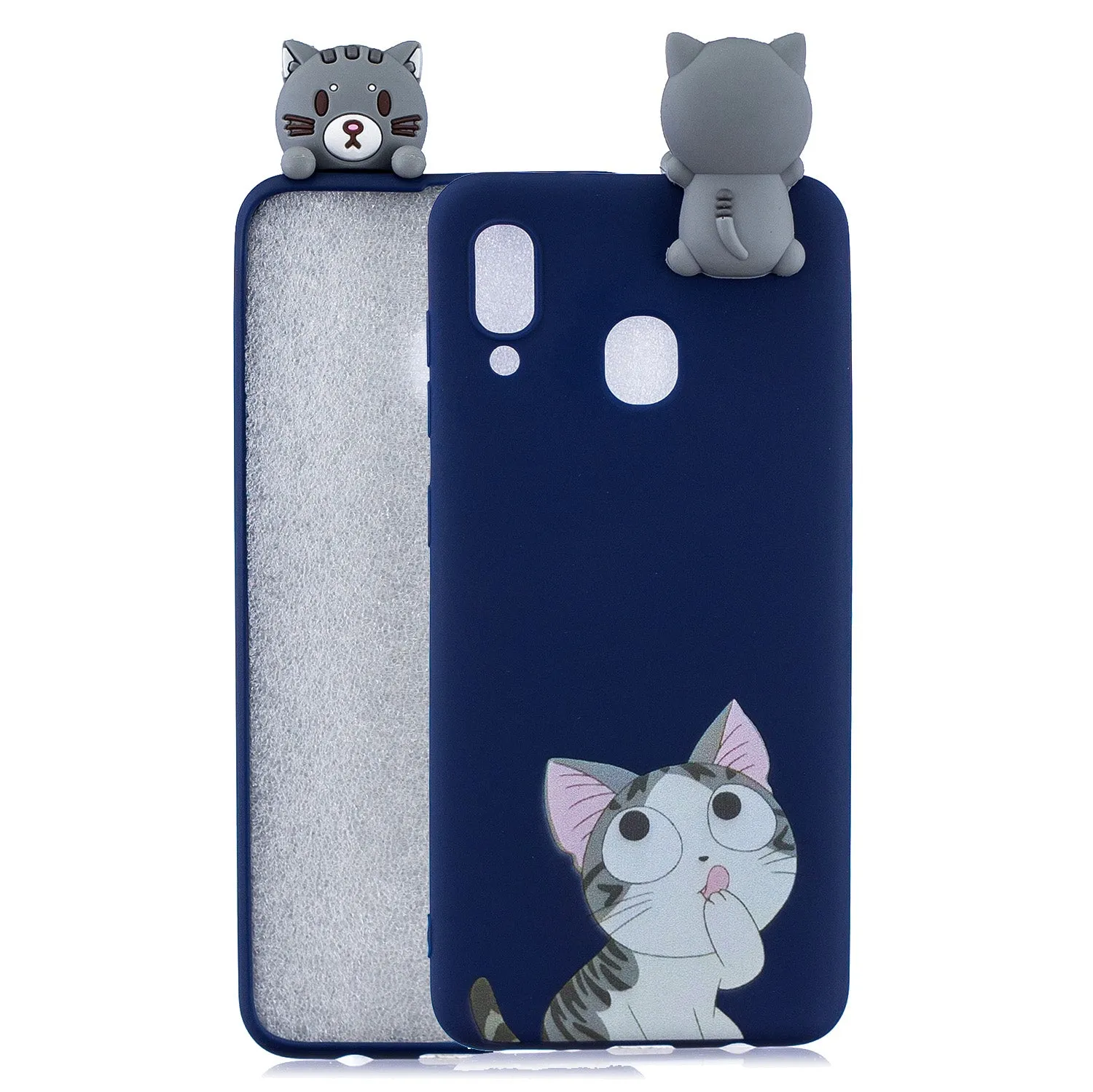 For Samsung A10S A20S Color Painting Pattern Drop Protection Soft TPU Mobile Phone Case Back Cover Bracket Staying husky