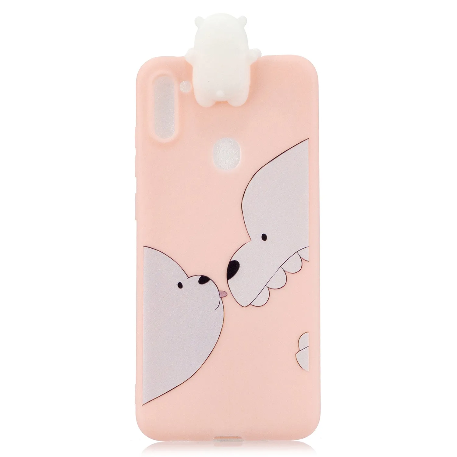 For Samsung A11 TPU Back Cover 3D Cartoon Painting Soft Mobile Phone Case Shell Smiley panda