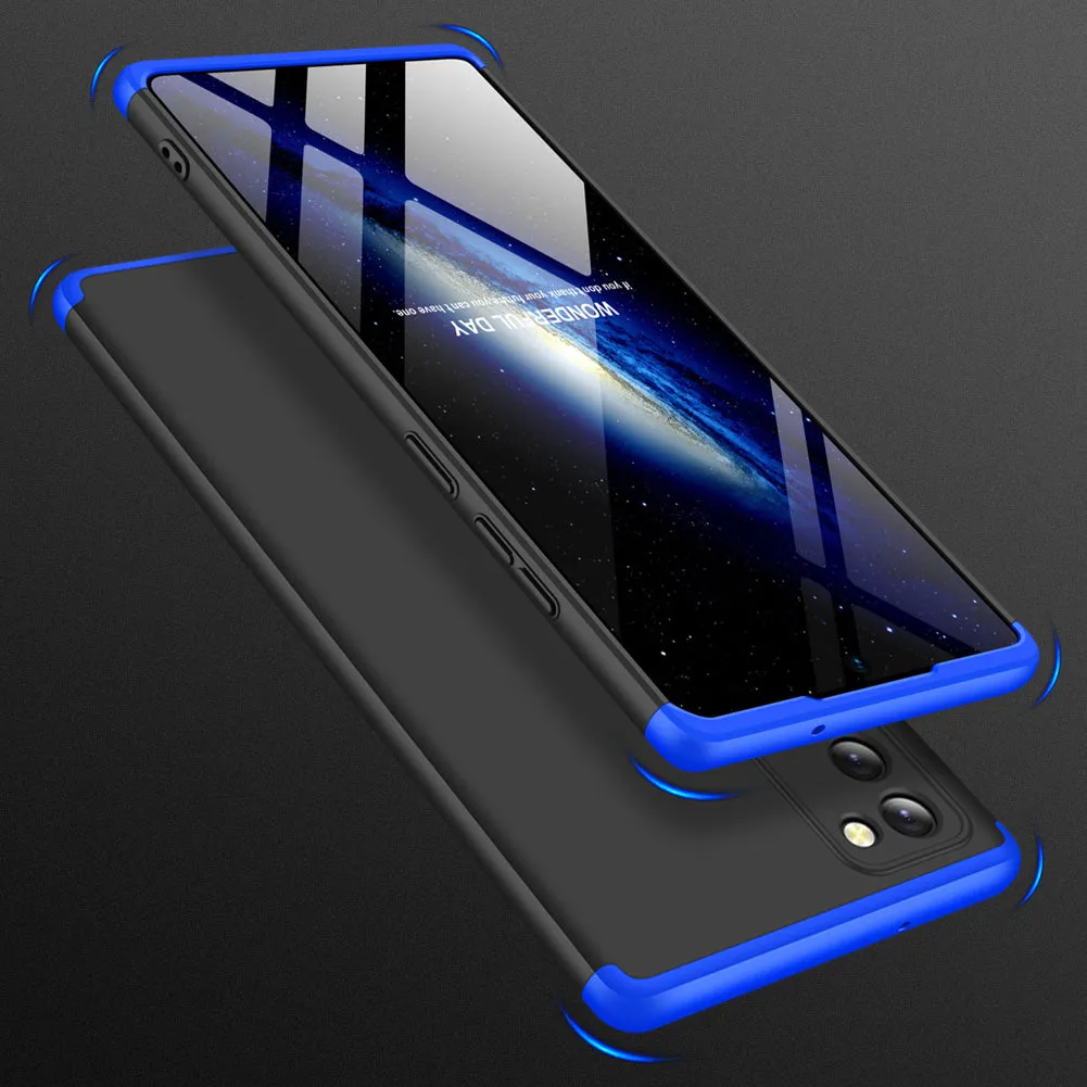 For Samsung Note 20/Note 20 Ultra/M31S Mobile Phone Cover 360 Degree Full Protection Phone Case Blue black blue