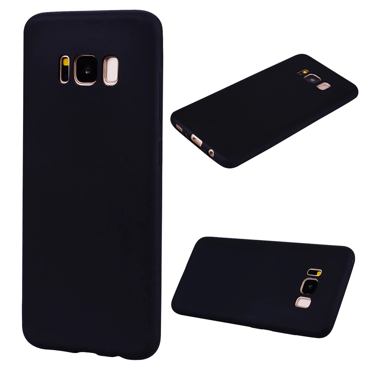 for Samsung S8 Lovely Candy Color Matte TPU Anti-scratch Non-slip Protective Cover Back Case red