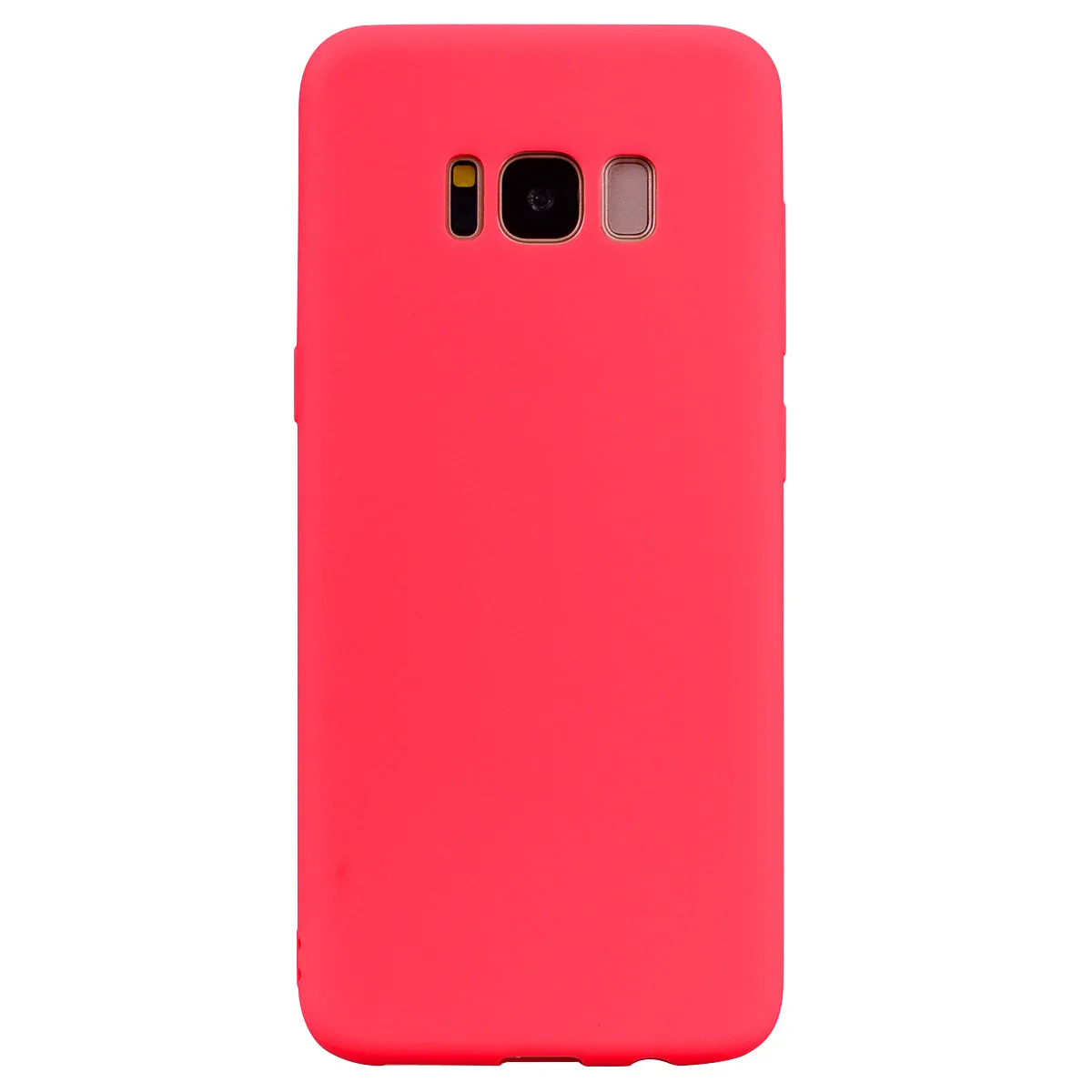 for Samsung S8 Lovely Candy Color Matte TPU Anti-scratch Non-slip Protective Cover Back Case red