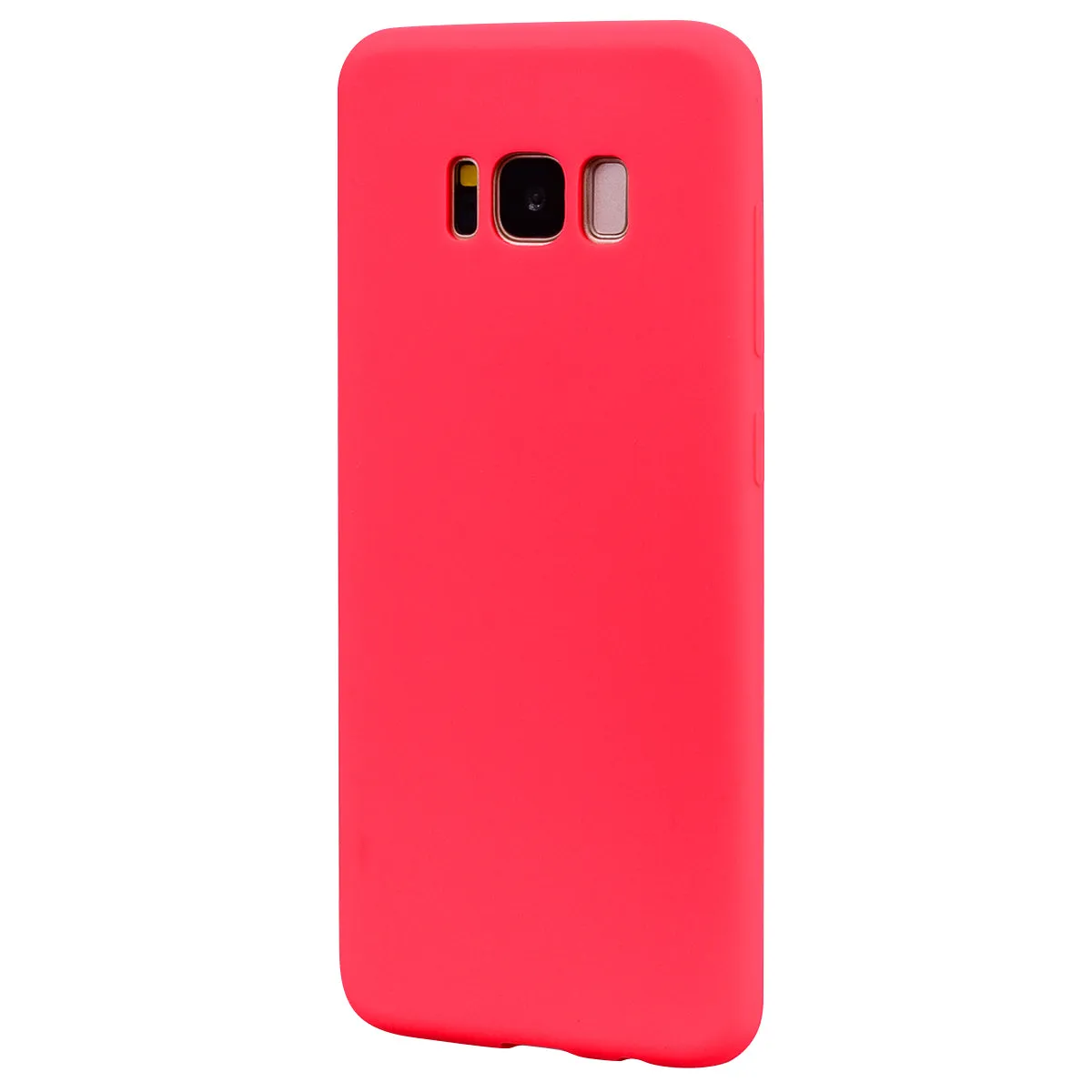 for Samsung S8 Lovely Candy Color Matte TPU Anti-scratch Non-slip Protective Cover Back Case red
