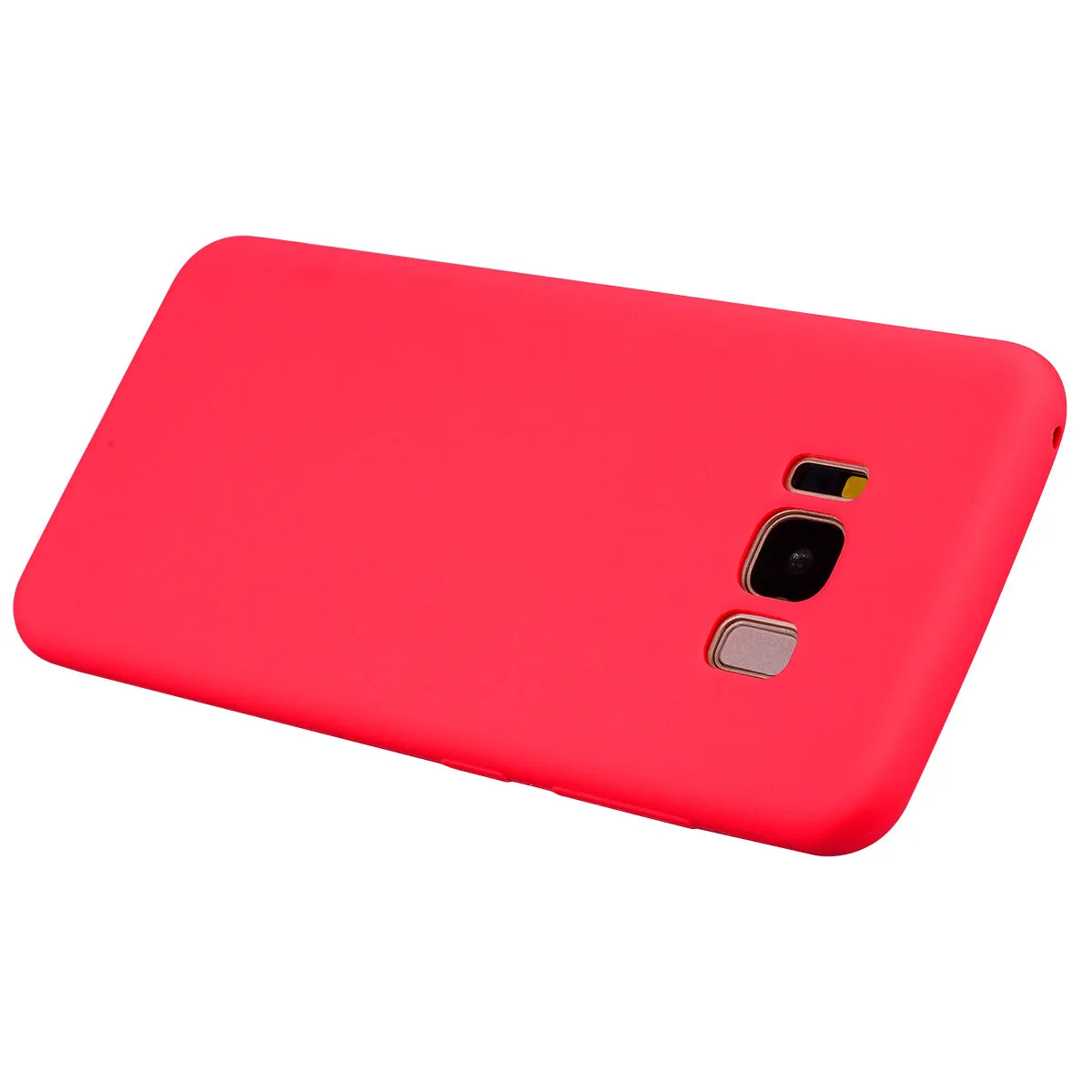 for Samsung S8 Lovely Candy Color Matte TPU Anti-scratch Non-slip Protective Cover Back Case red