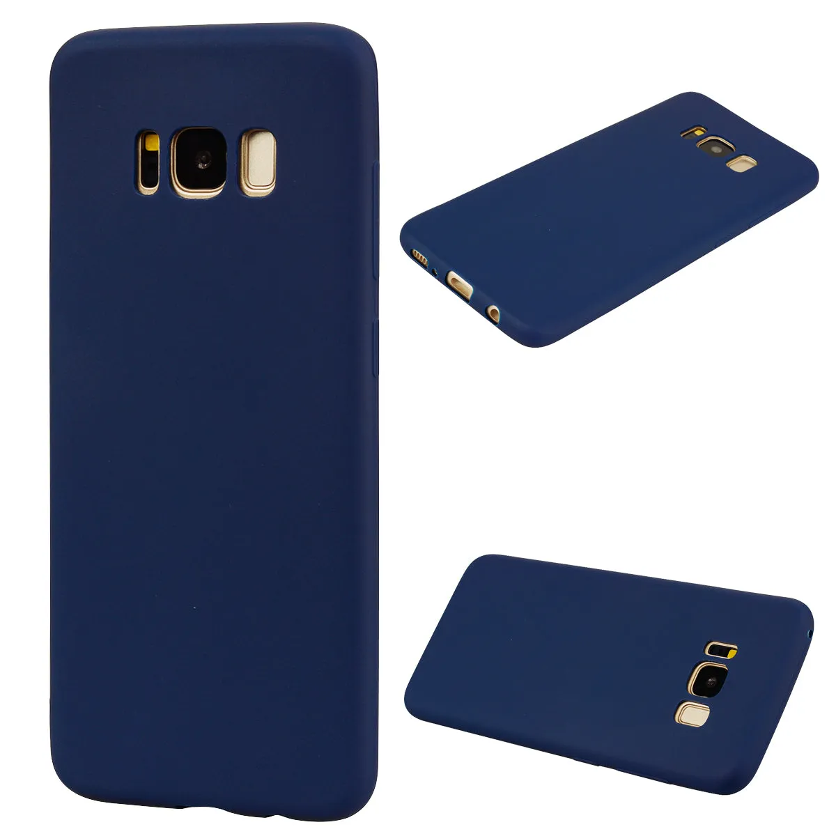 for Samsung S8 Lovely Candy Color Matte TPU Anti-scratch Non-slip Protective Cover Back Case red